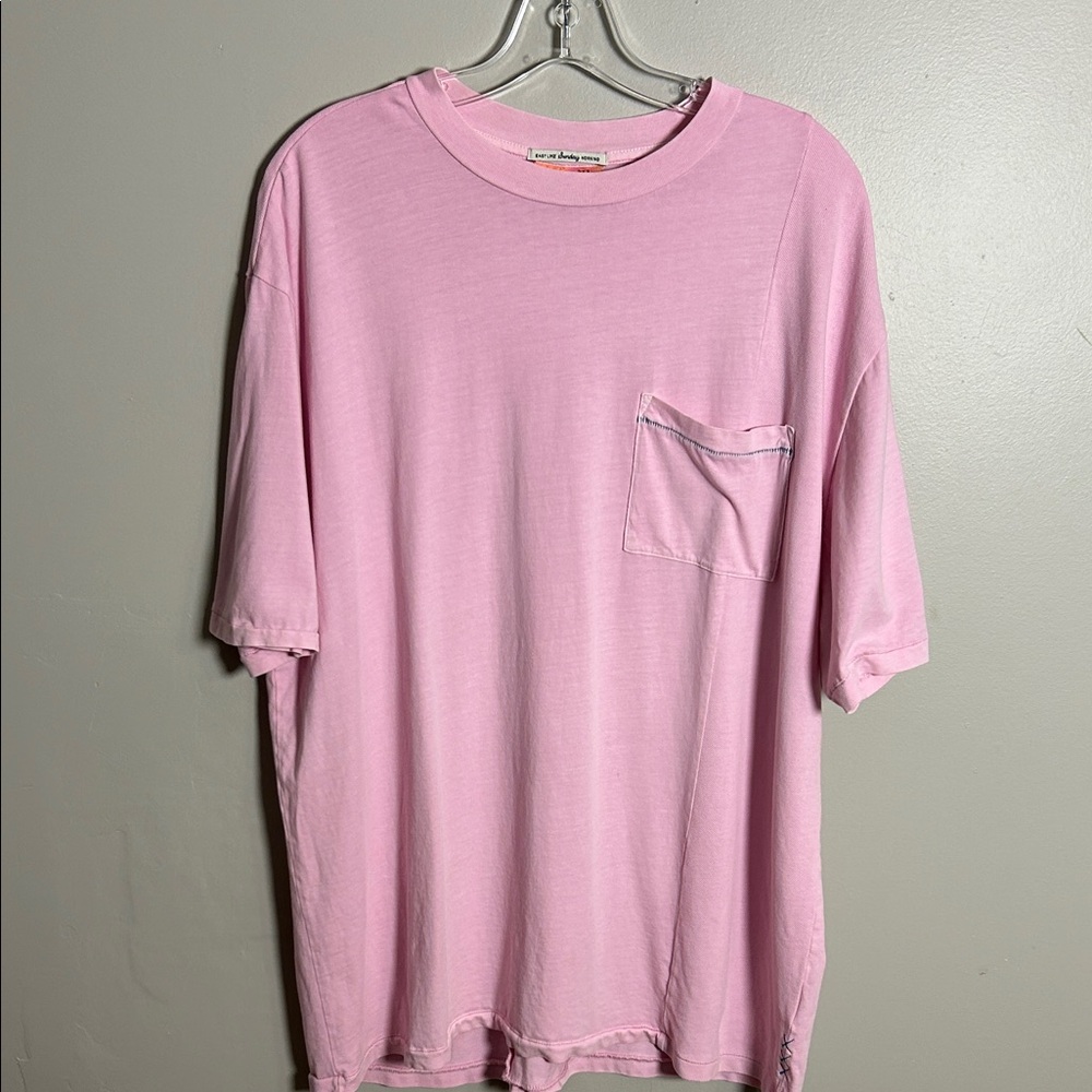 Scotch and Soda All Day Easy Wear Pink Pocket T-Shirt Men’s Sz Medium Oversized